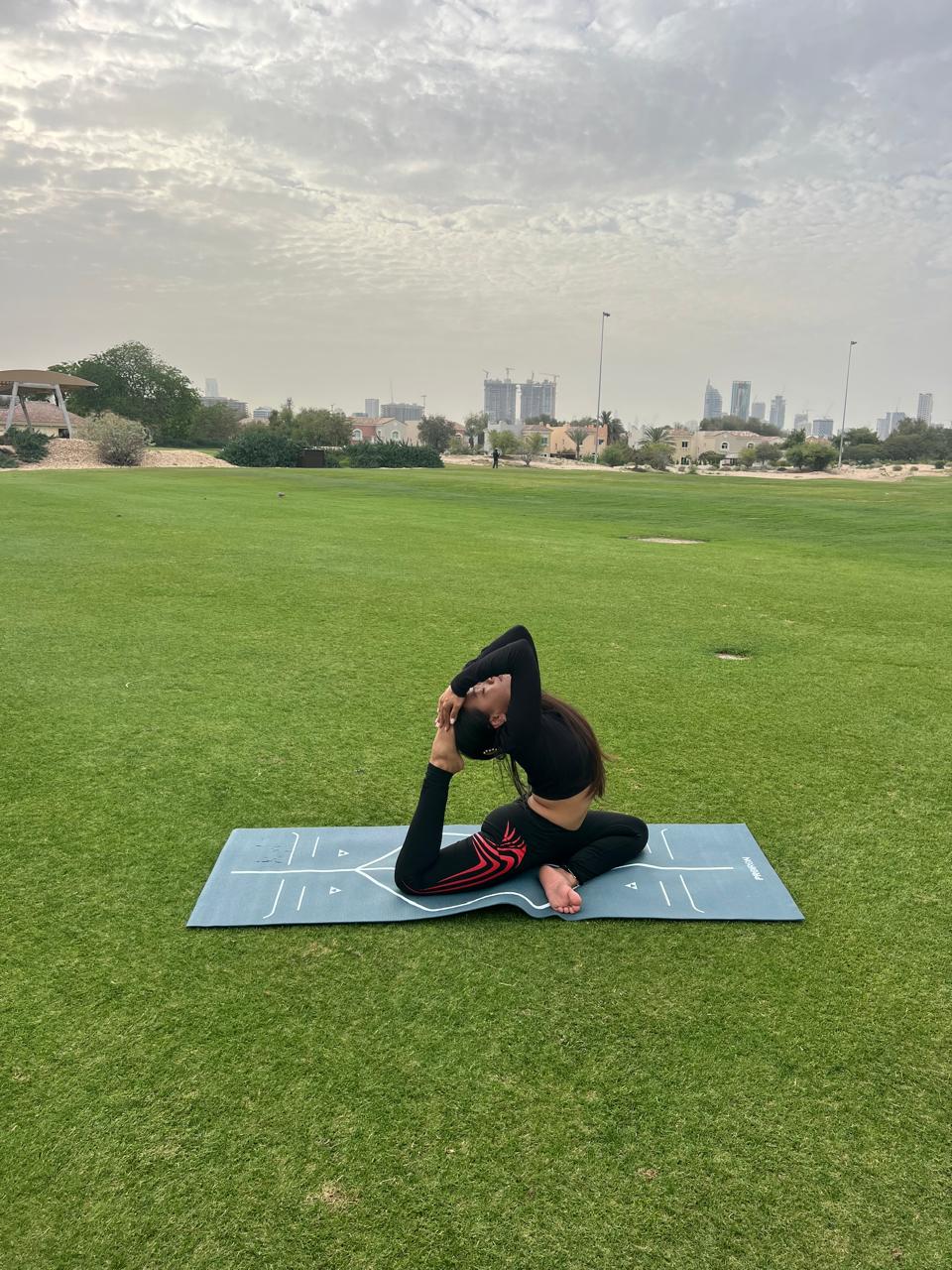 Weight loss yoga session focused on strength flexibility and mindful movement in Dubai Sports City